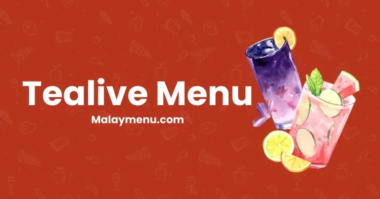 Tealive Menu Prices