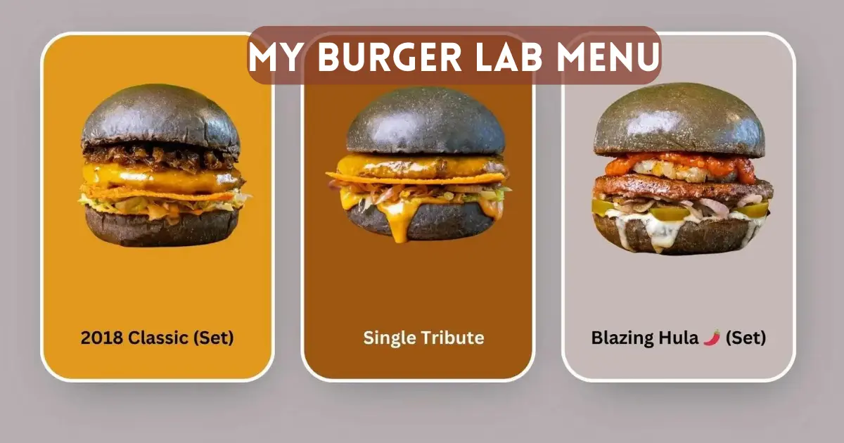 My Burger Lab Menu Senarai & Harga Terkini - Menumalay